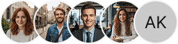 Multiple investor profile avatars on Vivido Crescencia trading review block